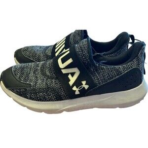 Under Armour youth shoes size 5Y Surge 3 Slip On, Black&Grey
